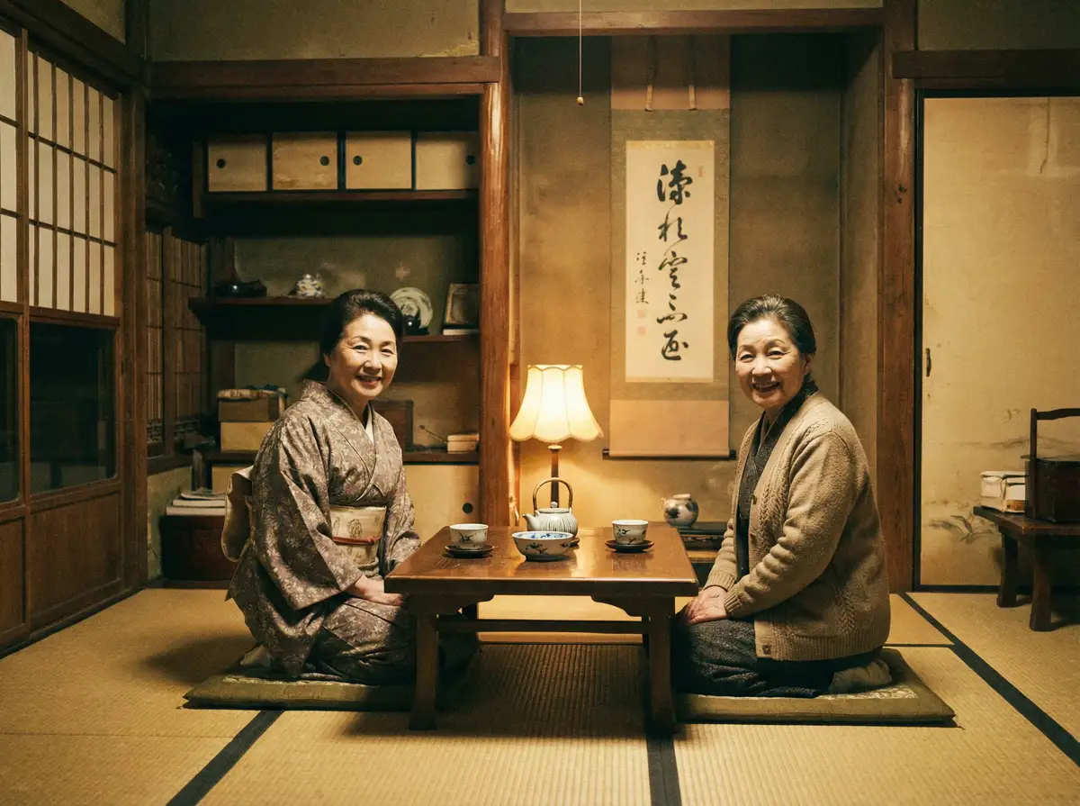两位优雅的 黄色仓库-高清成人视频大全|最新更新|安全无广告 在日式茶室中品茶交谈